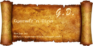 Gyermán Dina névjegykártya